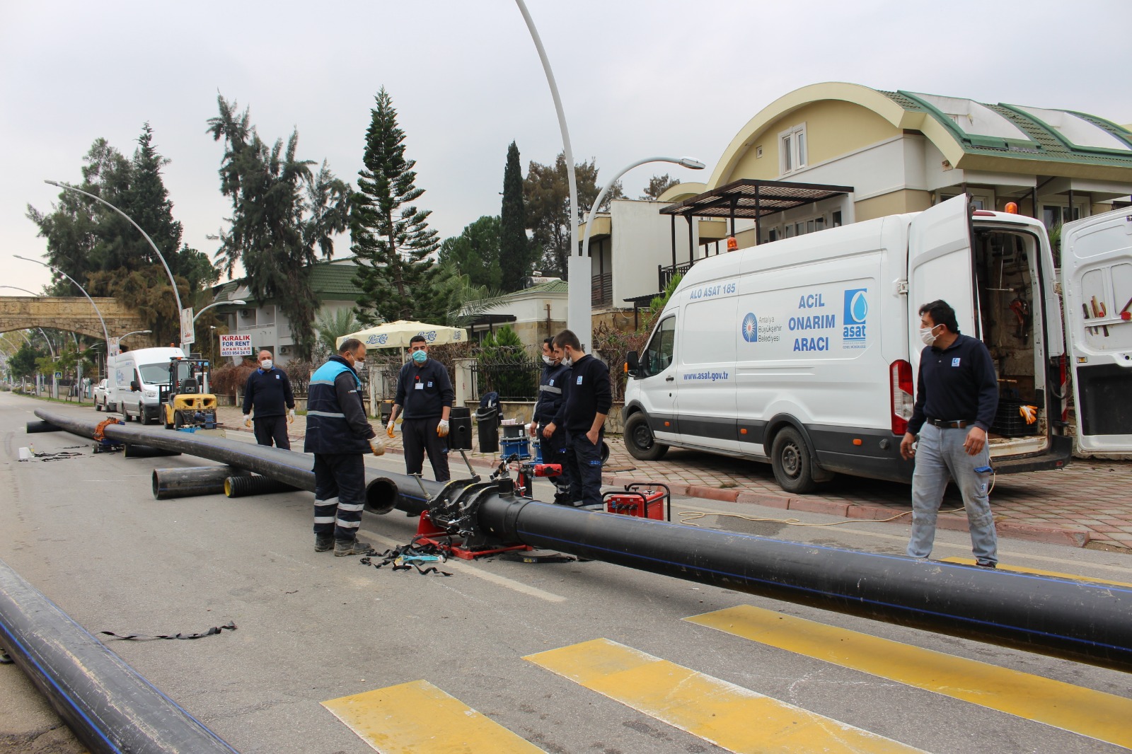  Büyükşehir Belediyesi'nden Kemer'de çalışma